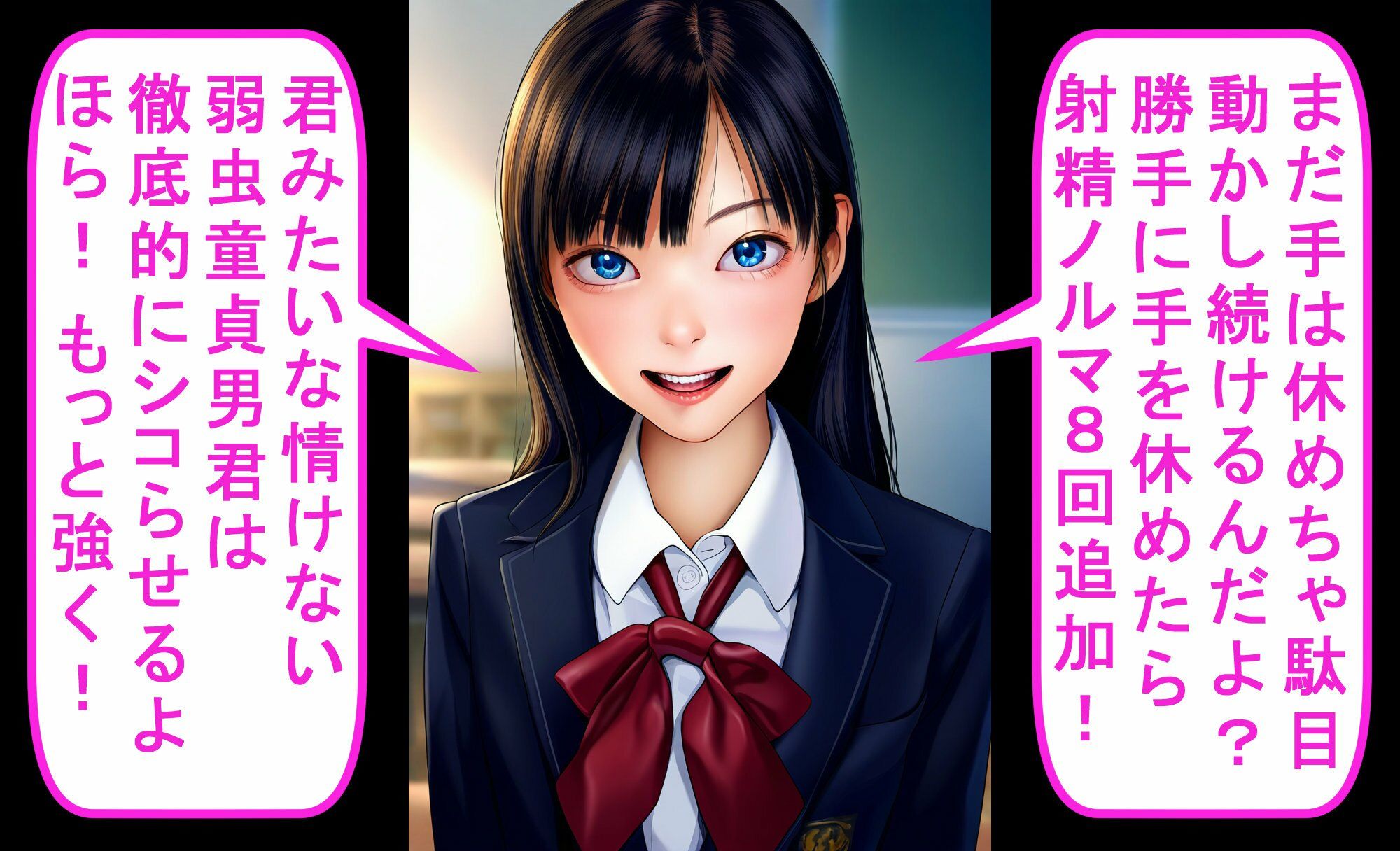 サンプル画像4:制服ロ○ータからの懲罰〜童貞強●オナニー責め〜 vol.2(いじめっ娘通信) [d_330191]