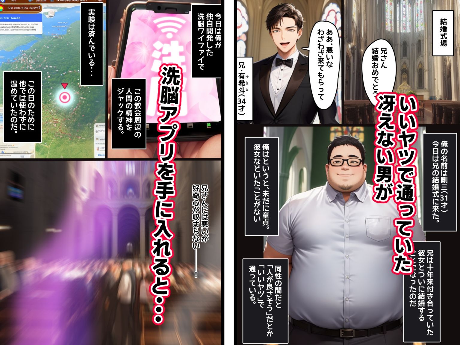 サンプル画像1:兄の結婚式を催●ジャック〜兄嫁が妊娠したのは俺の子でした〜(あかめ・てい) [d_332427]