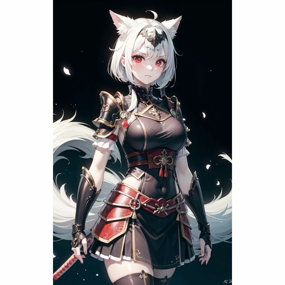 サンプル画像3:幻想の戦姫: 猫耳甲冑美女の誘惑(美少女) [d_332741]