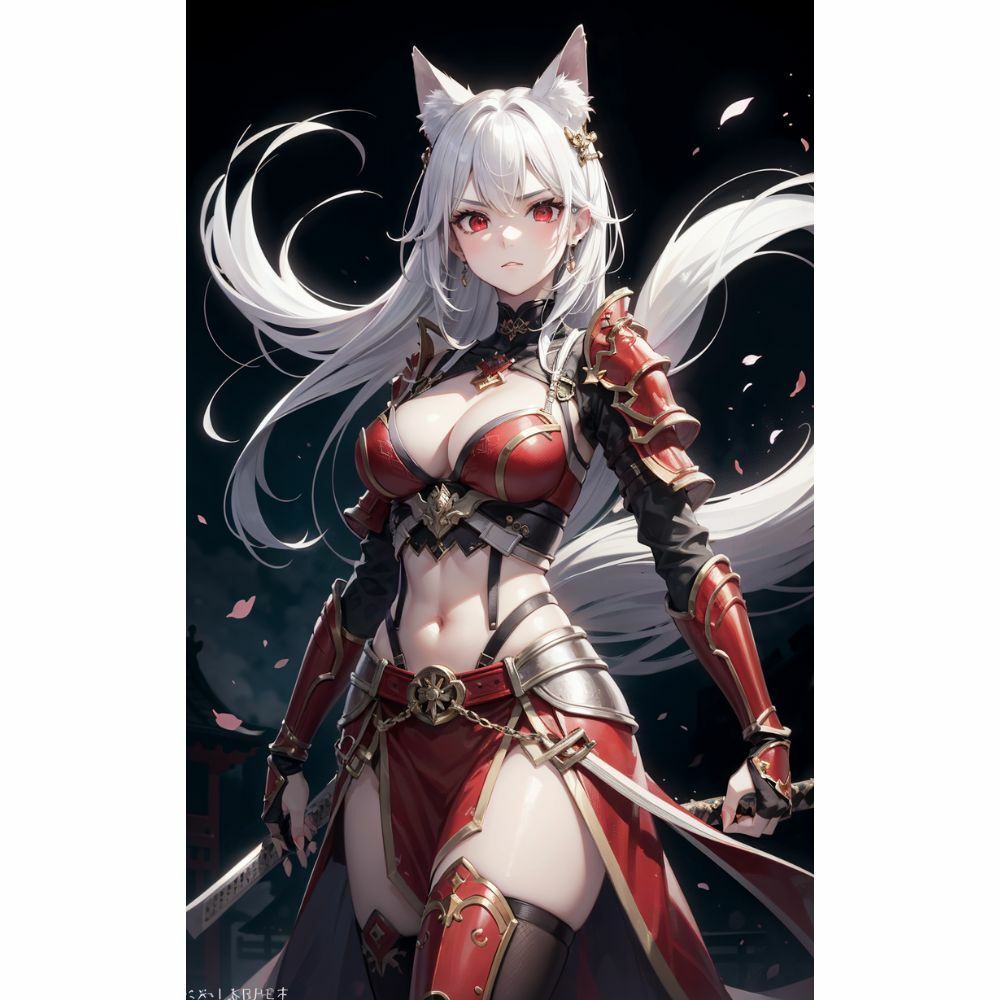 サンプル画像5:幻想の戦姫: 猫耳甲冑美女の誘惑(美少女) [d_332741]