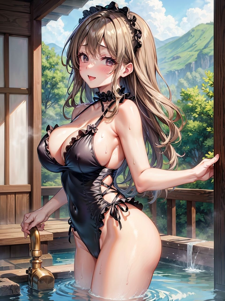 サンプル画像3:不倫旅行に連れてきた人妻にいろんなカッコをさせてみたCG集(妄想サチュレーション) [d_333700]