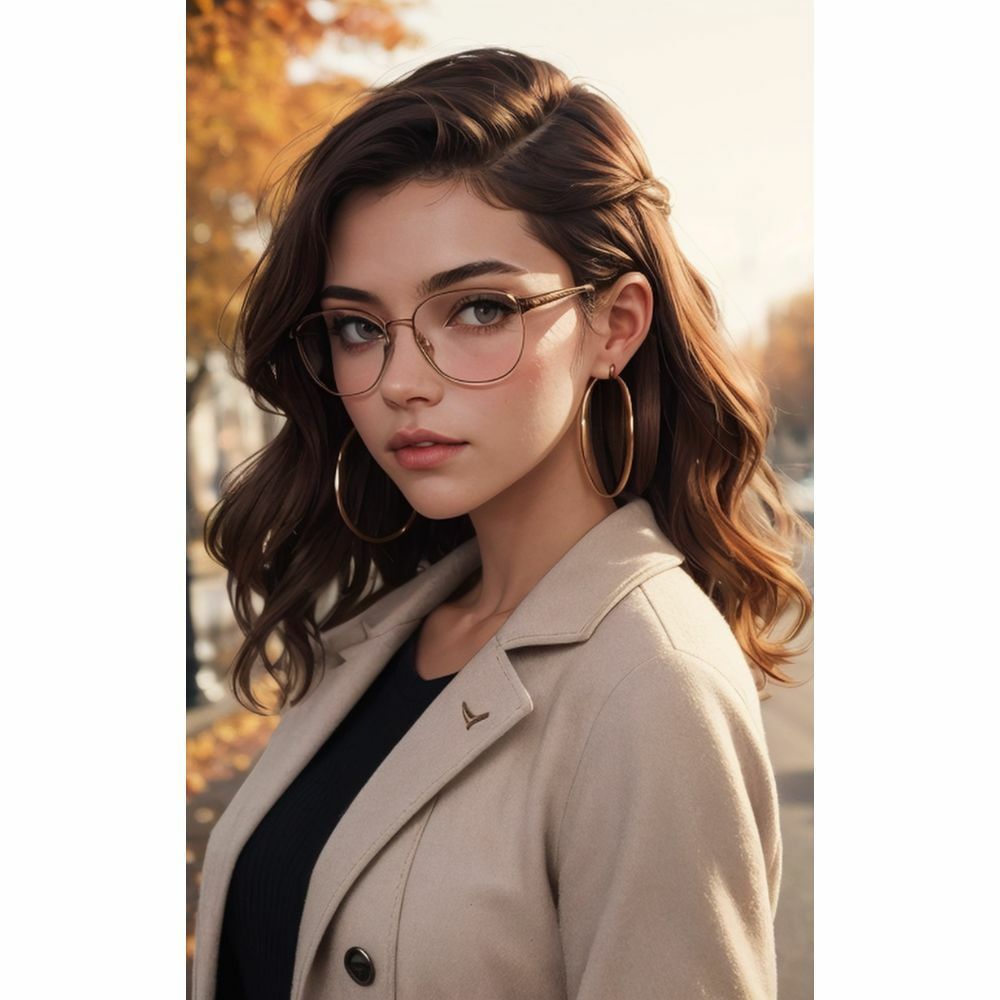 サンプル画像1:メガネ美女(AI美女) [d_334622]