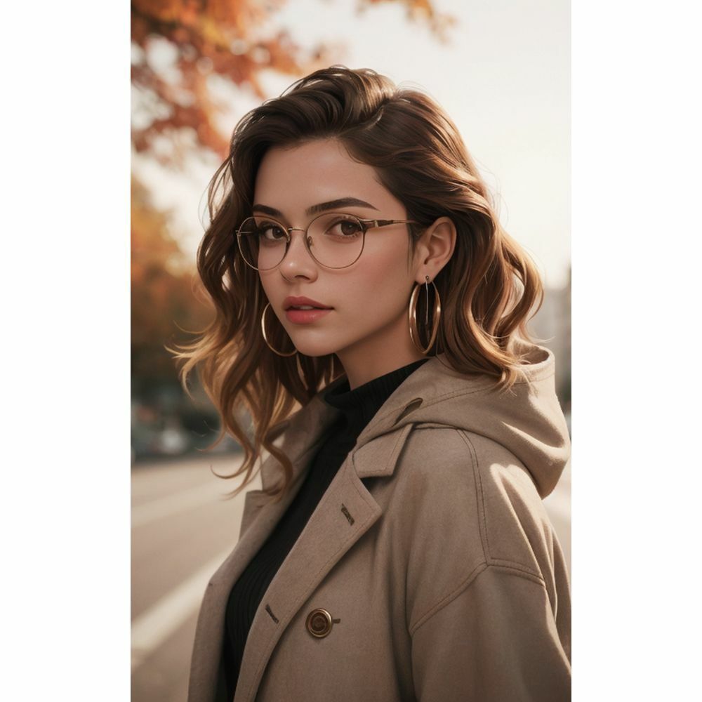 サンプル画像3:メガネ美女(AI美女) [d_334622]