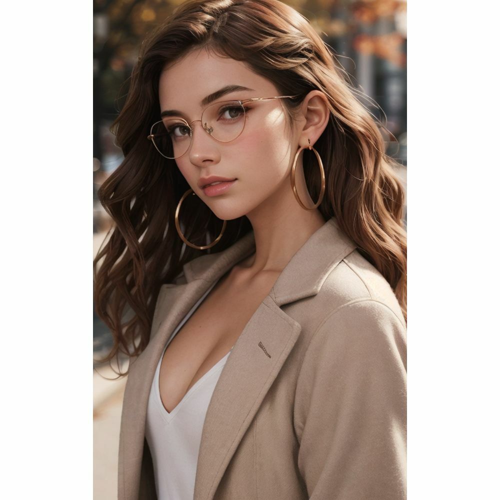 サンプル画像4:メガネ美女(AI美女) [d_334622]