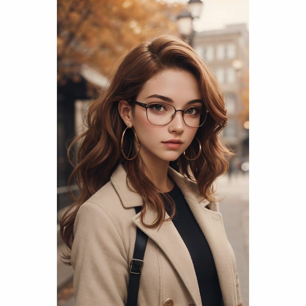 サンプル画像5:メガネ美女(AI美女) [d_334622]