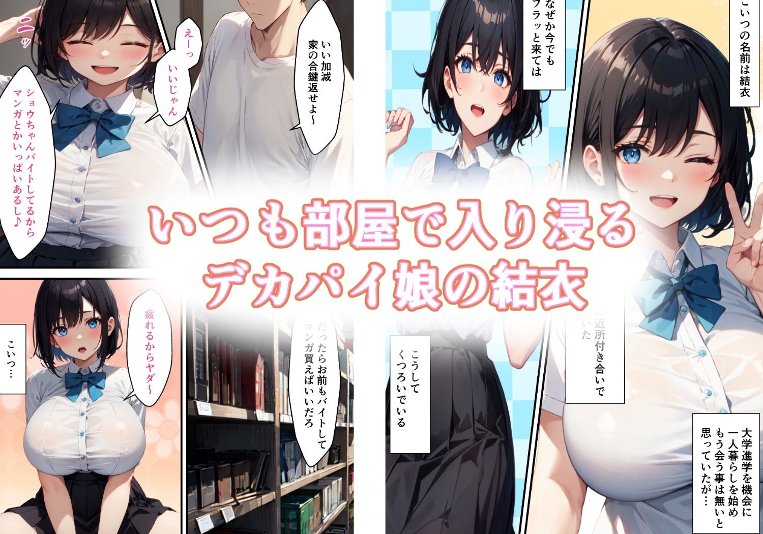 サンプル画像1:部屋に入り浸るデカ乳娘とHする話(るにサークル) [d_337501]