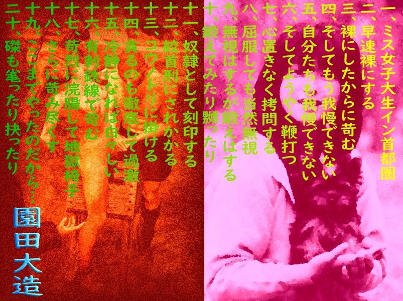 サンプル画像1:某ミスコンでグランプリを獲った○校時代の同級生を監禁し苛み辱めて残忍に嬲り殺す件(爆田鶏書肆) [d_340122]