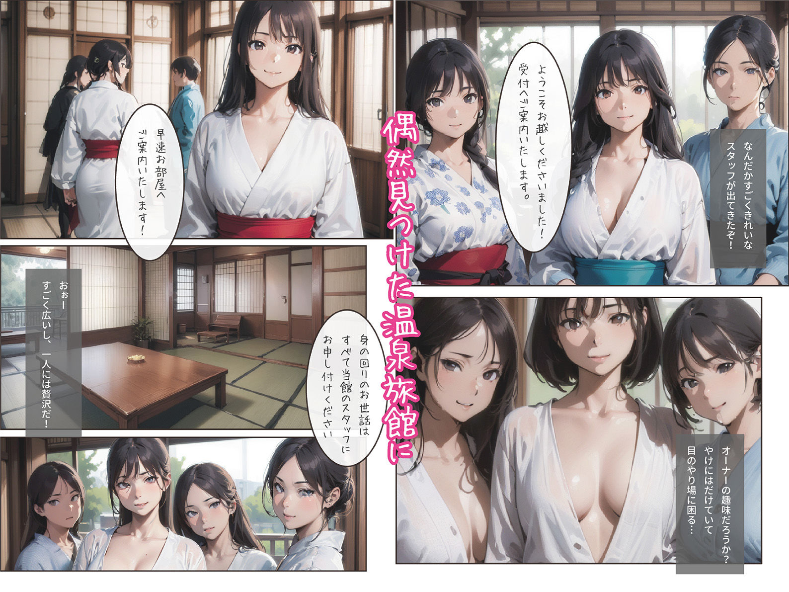 サンプル画像1:美少女温泉旅館-はーれむ道中記- 総集編(AIura369) [d_341066]