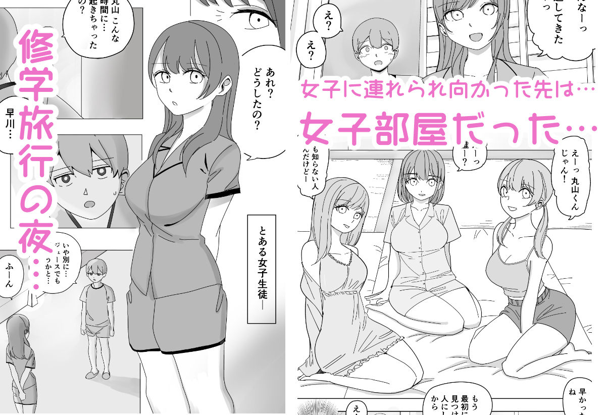 サンプル画像1:修学旅行の女子部屋で嘘えっちごっこ(こんがりオーブン) [d_341586]