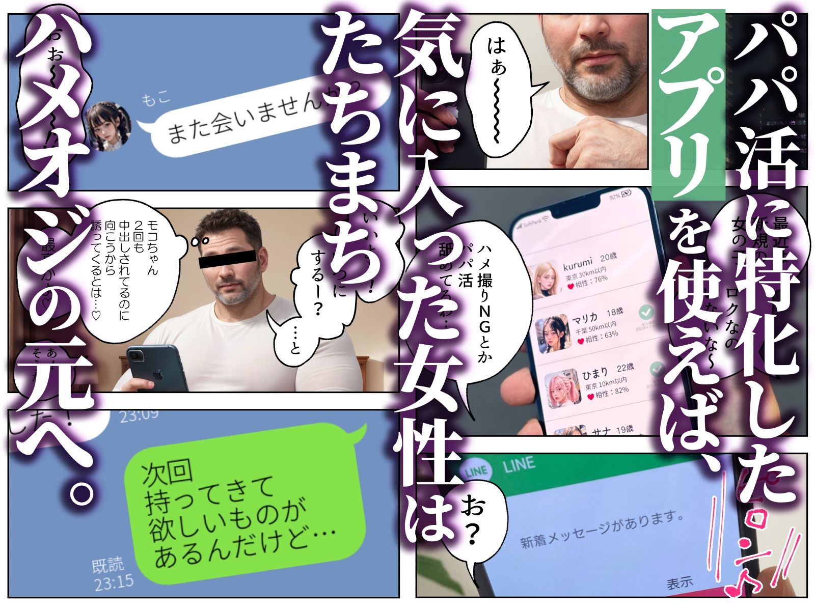 サンプル画像2:ハメ撮りおじさんのパパ活日記3(フライング倶楽部) [d_342392]