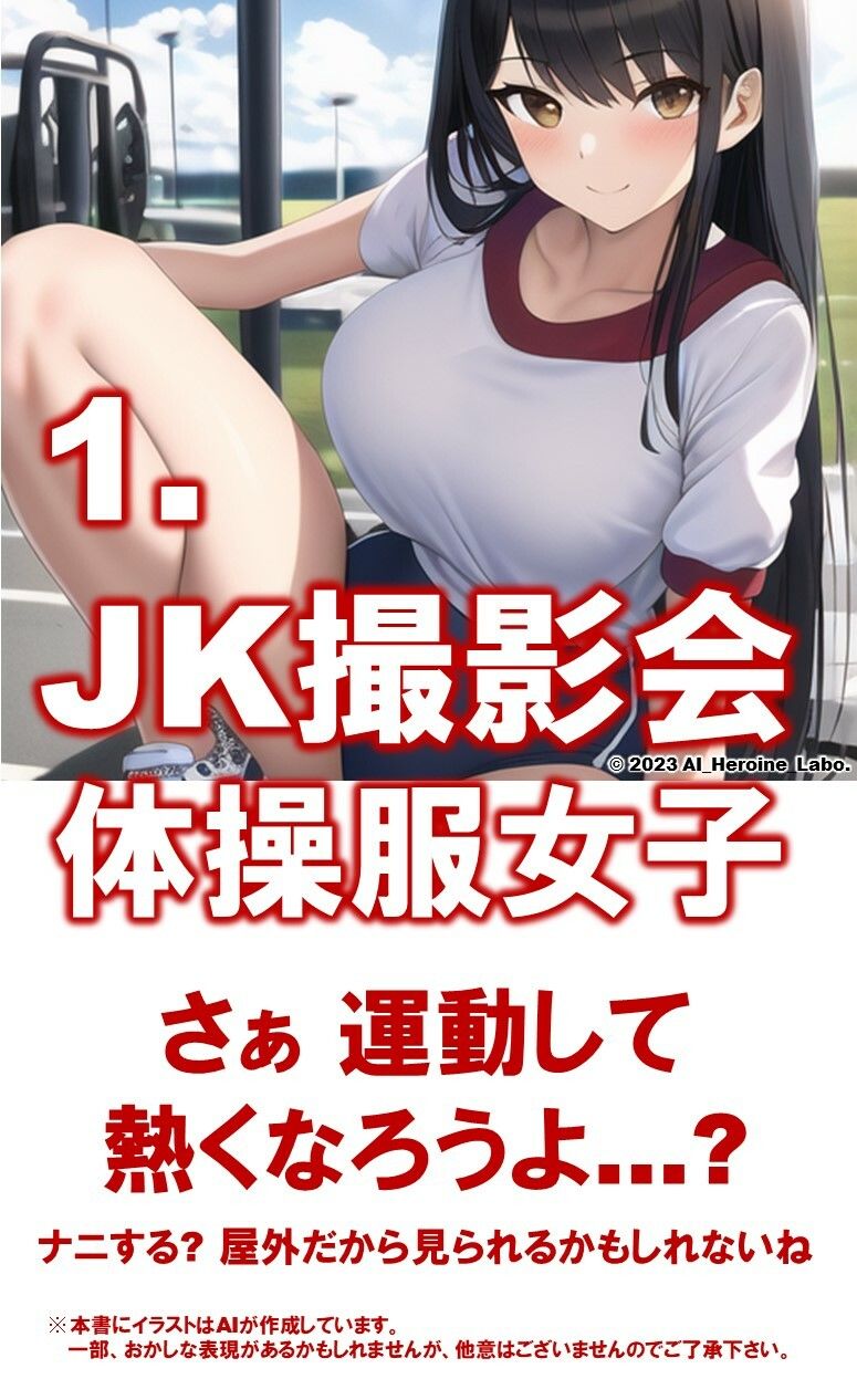 サンプル画像3:1つの呪文で生み出された100人のAI妄想美少女-9【運動場で何（ナニ）する？ 体操服女子編】(AIヒロイン研究会) [d_342739]