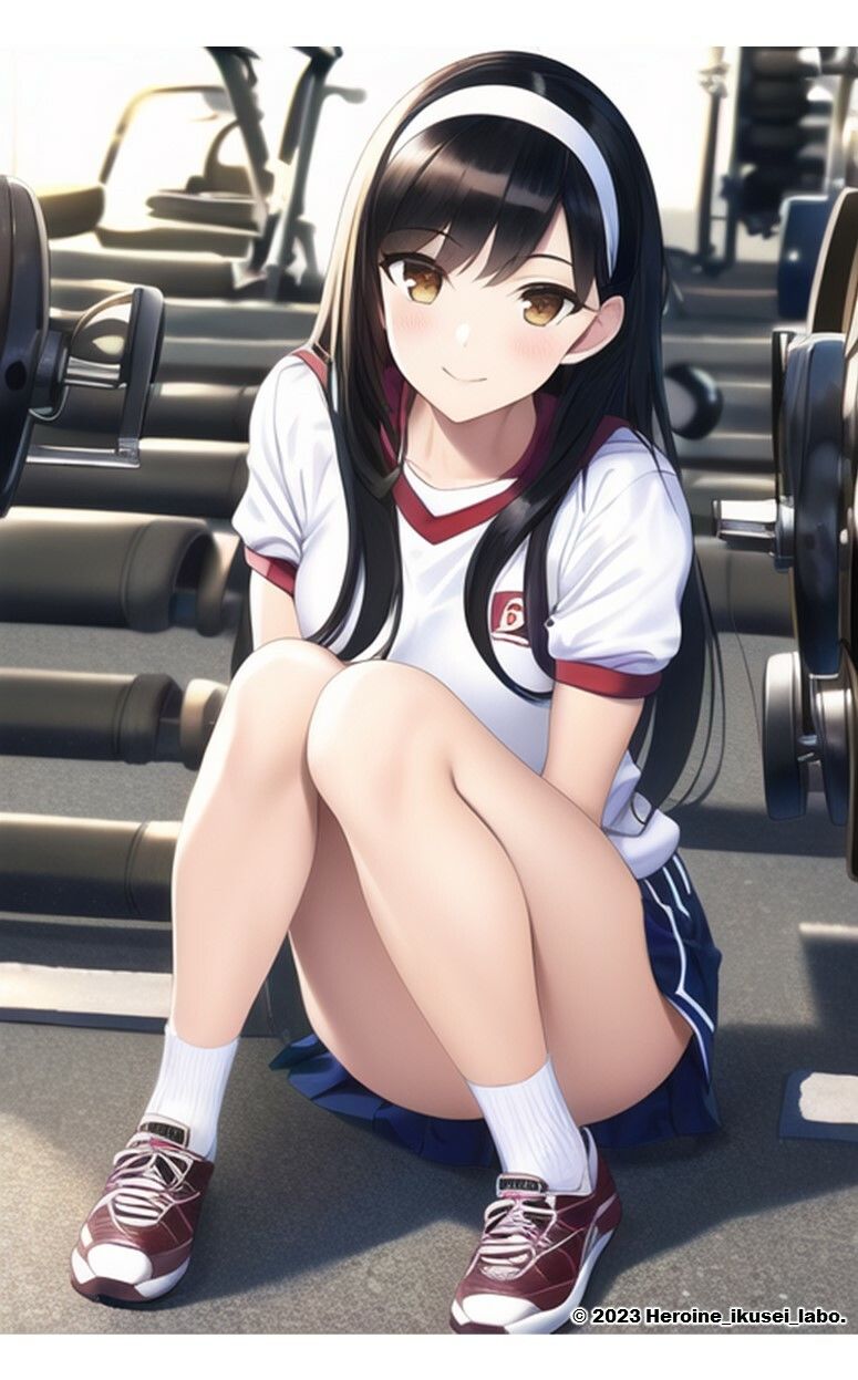 サンプル画像5:1つの呪文で生み出された100人のAI妄想美少女-9【運動場で何（ナニ）する？ 体操服女子編】(AIヒロイン研究会) [d_342739]