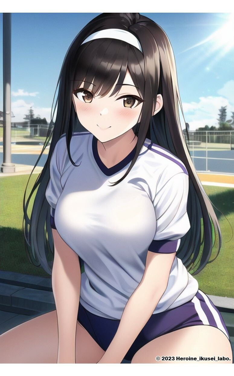 サンプル画像6:1つの呪文で生み出された100人のAI妄想美少女-9【運動場で何（ナニ）する？ 体操服女子編】(AIヒロイン研究会) [d_342739]