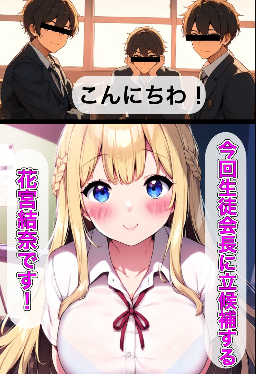 サンプル画像1:巨乳ギャル 生徒会長になるために手段はえらんでられません(兎山飛太) [d_343628]