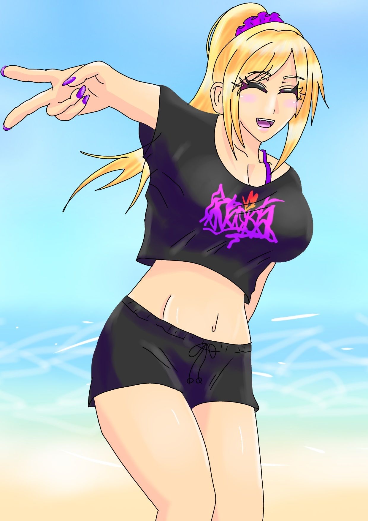 サンプル画像4:ビーチギャル4人時間停止姦（Beach Gal 4People Time Stop R●●e）(ファンタジスタ入れ歯) [d_344781]