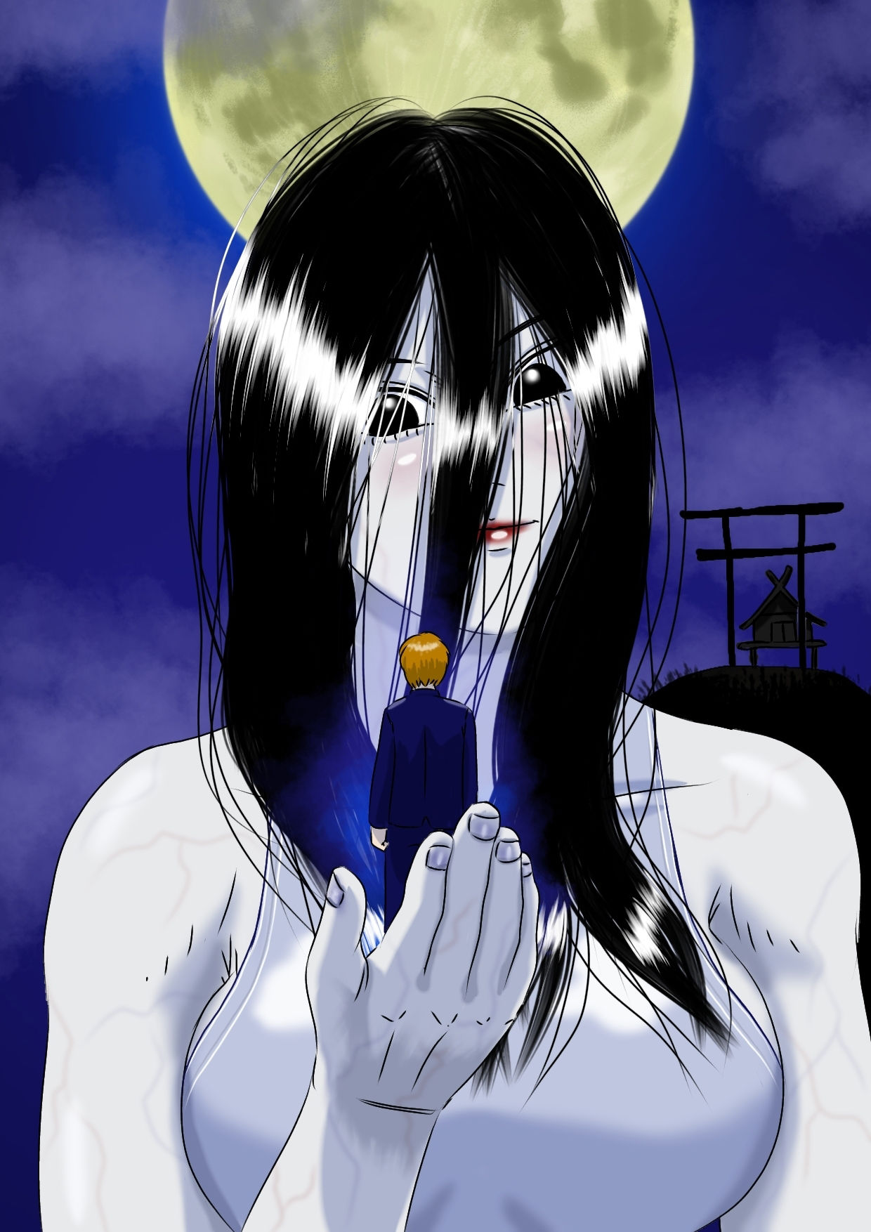 サンプル画像1:ある地方の大女の怪異について 新訳・八尺様異説(Drケローの恐怖の島) [d_345937]