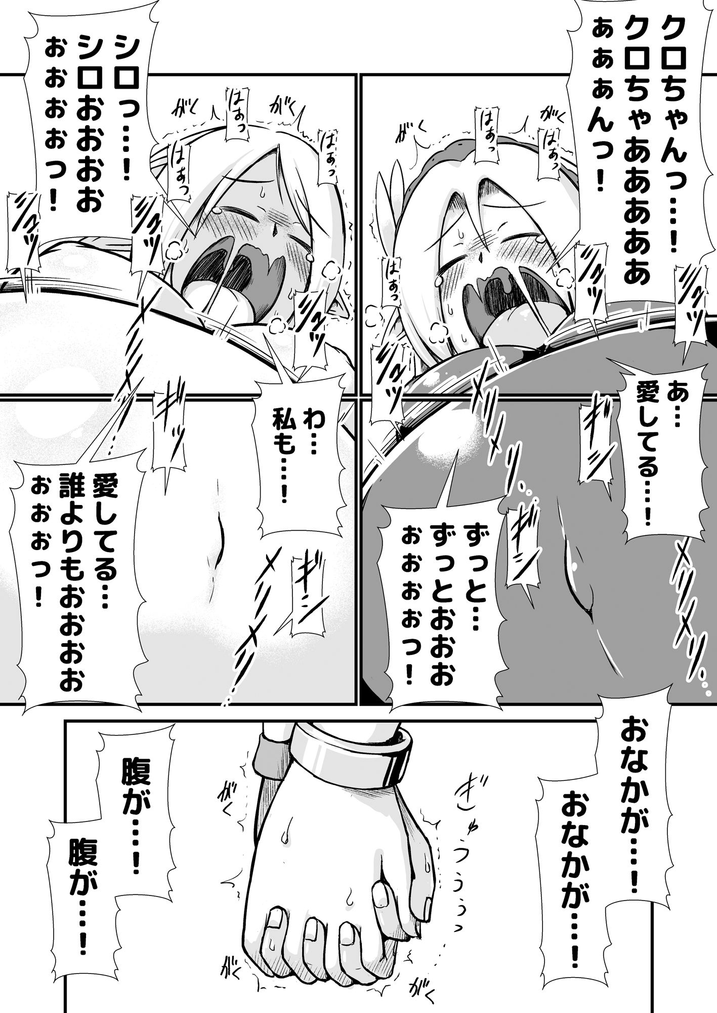 白黒エルフ膨腹破裂〜浄化の儀式の刑〜