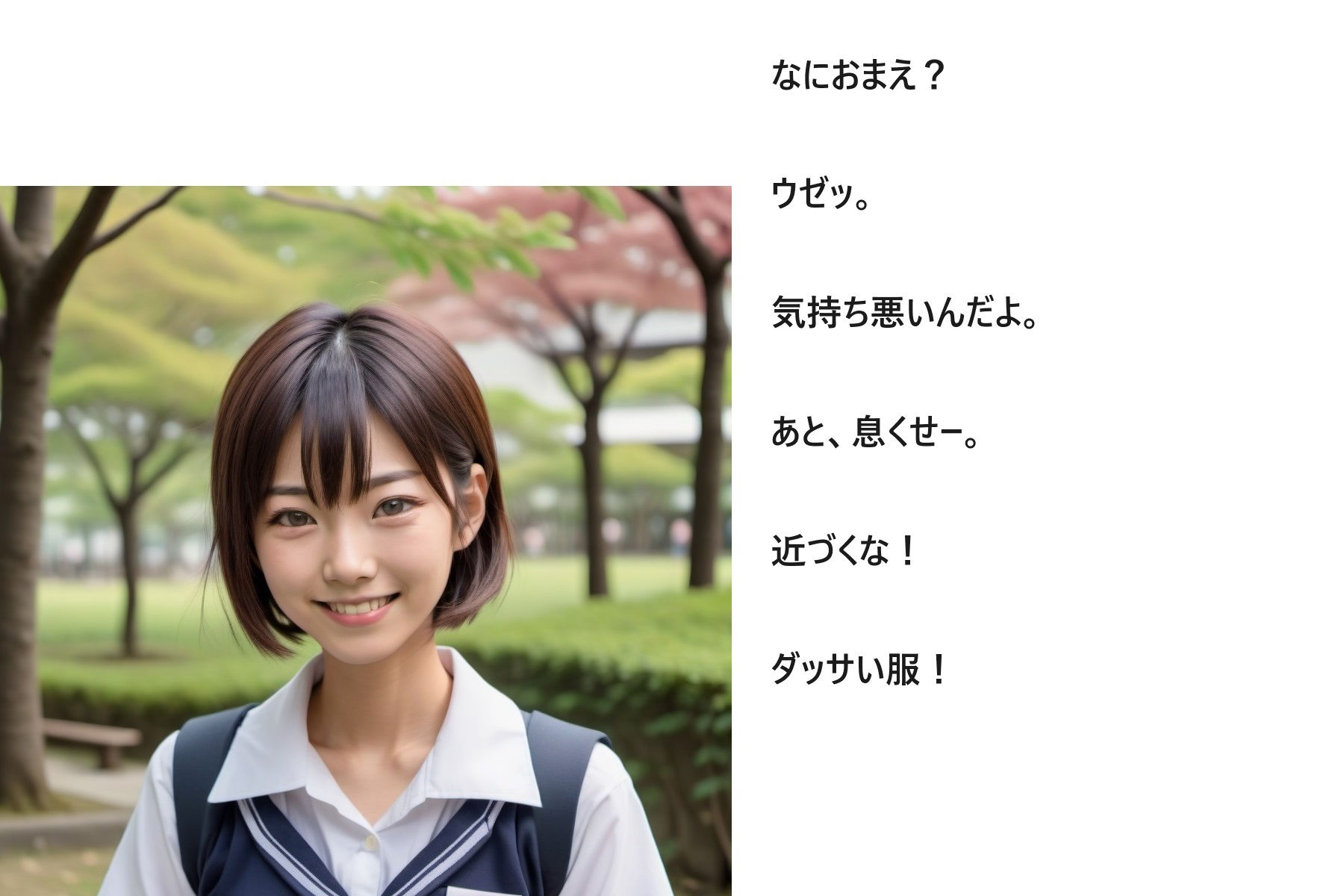 サンプル画像4:悪口を言わせることで自分を好きにさせることは可能なのだろうか？(サンダー・マテリアル) [d_354554]