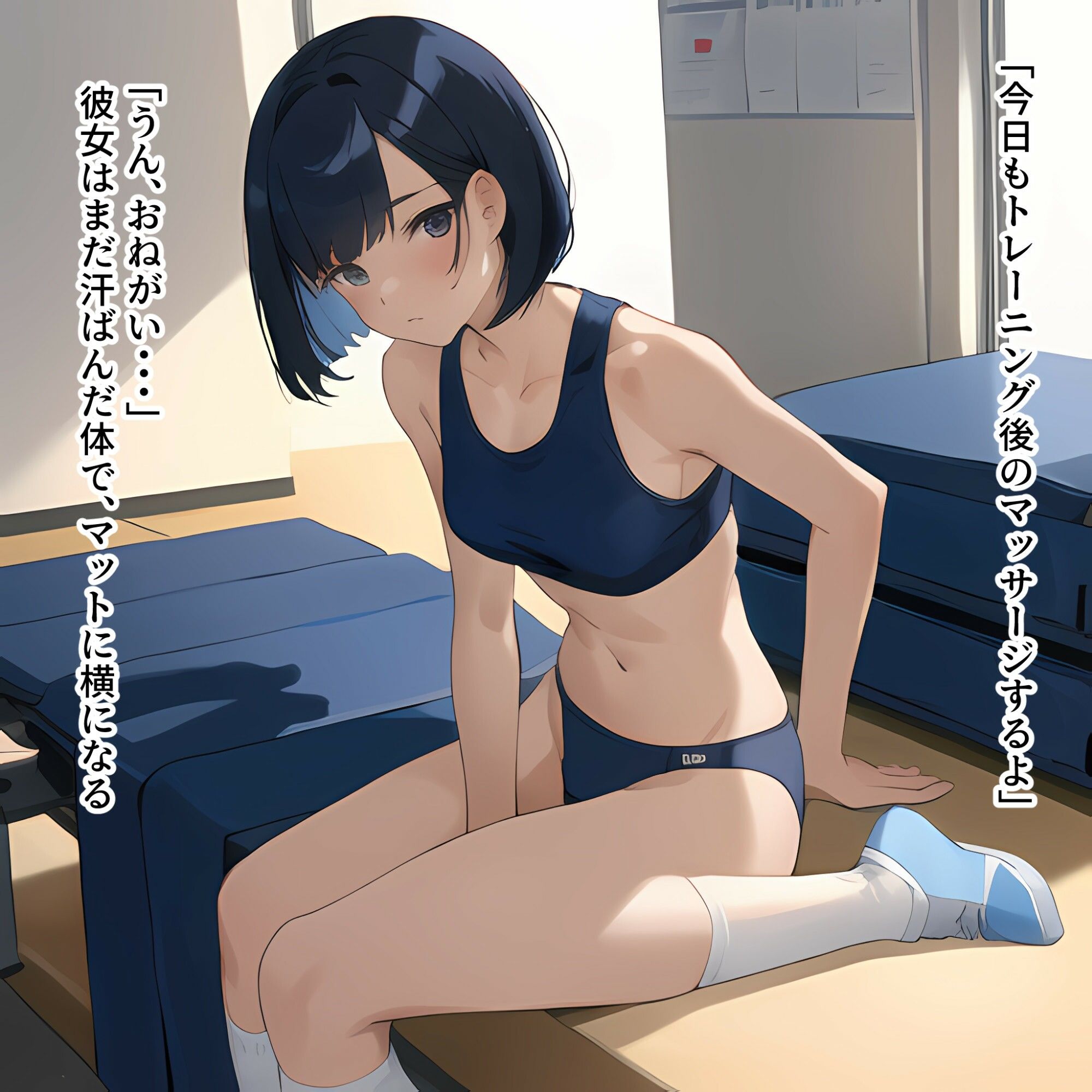 サンプル画像4:陸上部の彼女にマッサージする話(電脳戯画) [d_356380]