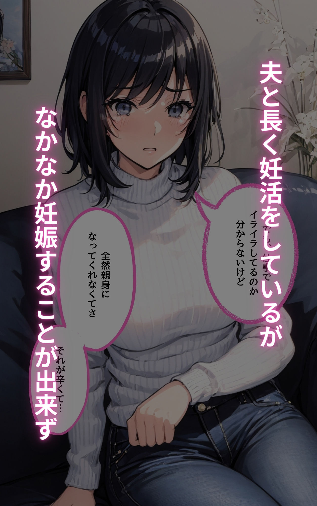 サンプル画像1:夫の精子だと妊娠できないと知っていて(ふぁんたじすま) [d_356757]