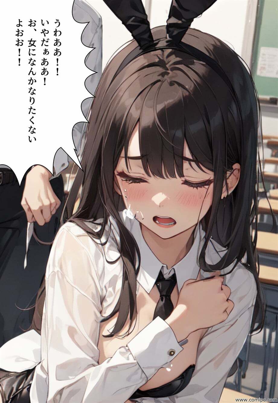 サンプル画像6:恐怖のバニーガール化現象 戦慄の集団性転換パニック(グッドプロンプト) [d_356966]