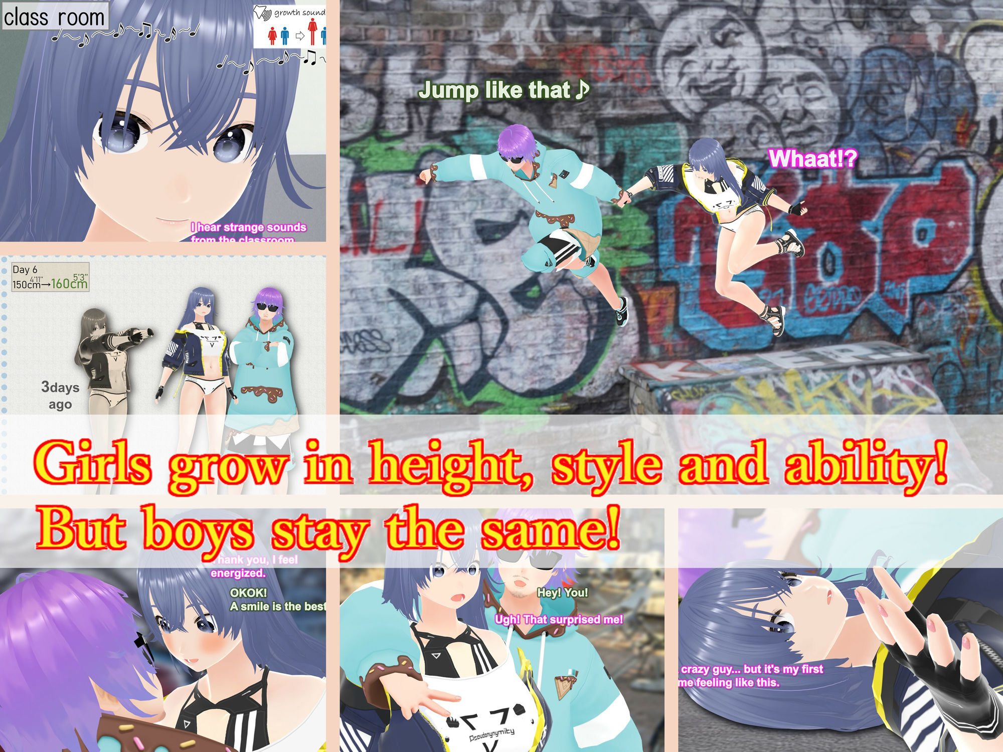 サンプル画像1:Outgrowing only girls， Overtake boys， Growth sound street culture Arc(女子成長クラブ) [d_358367]