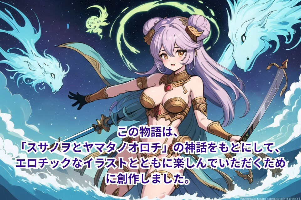 サンプル画像1:女神だけの日本神話 スサノヲとヤマタノオロチ(AI Force) [d_359457]