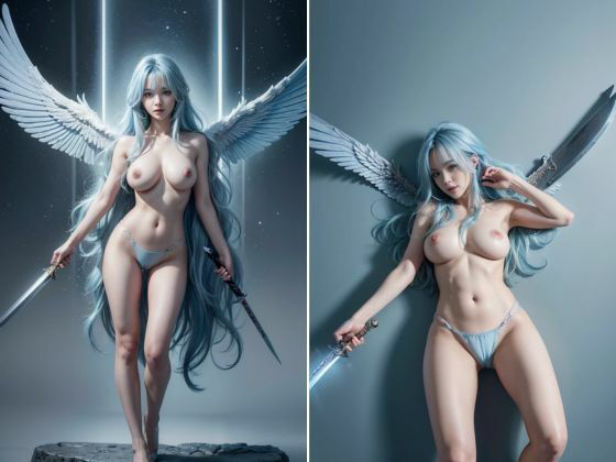 サンプル画像2:地上に舞い降りた天使とにゃんにゃん？(じぇふクリエイト) [d_362296]