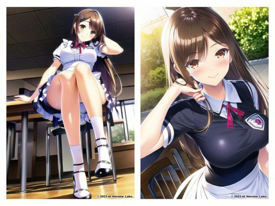 サンプル画像4:1つの呪文で生み出された100人のAI妄想美少女-34【噂のカフェ？えちカフェ店員女子編】(AIヒロイン研究会) [d_362362]