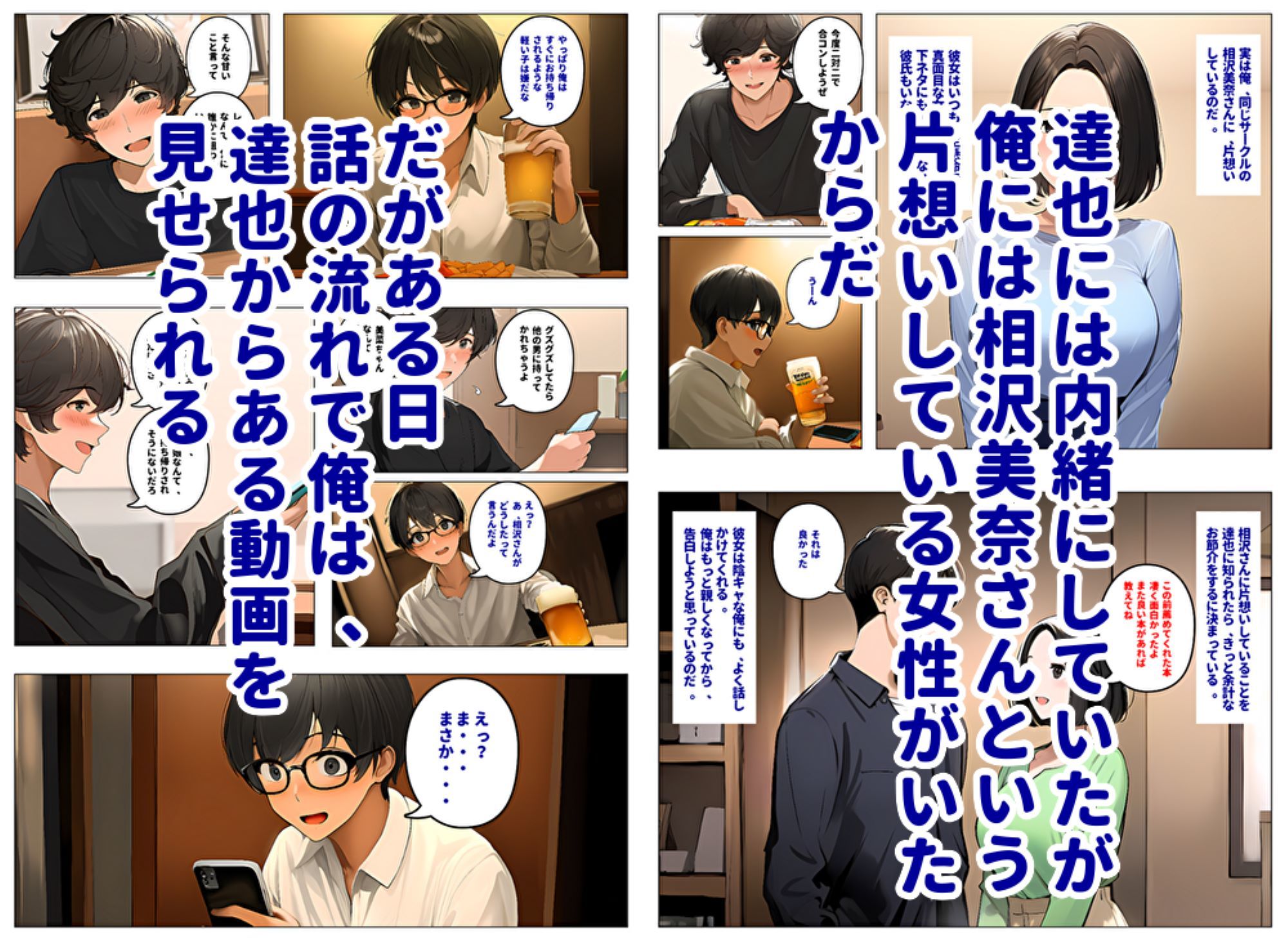 サンプル画像4:親友のセフレセックス動画に、片想い中の清楚系彼女が出てきた件(暇人クラブ) [d_362426]