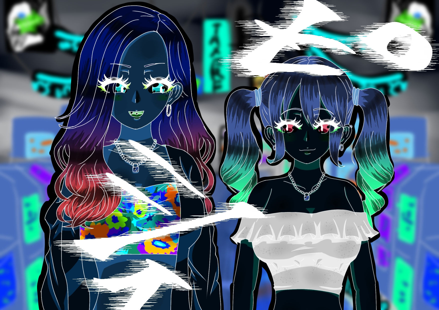 サンプル画像2:ギャル3人時間停止強●【レズ】(ファンタジスタ入れ歯) [d_363377]