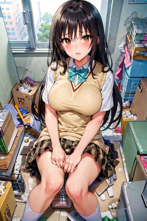 サンプル画像1:ゴミ部屋に監禁され処女と初アナルを奪われた巨乳女子〇生 ゆい(ROCKMAN) [d_365645]