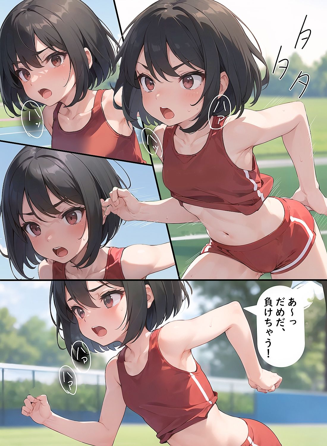 サンプル画像2:水泳女子と陸上女子とセックスしたい！(AI漫画創作倶楽部) [d_366709]