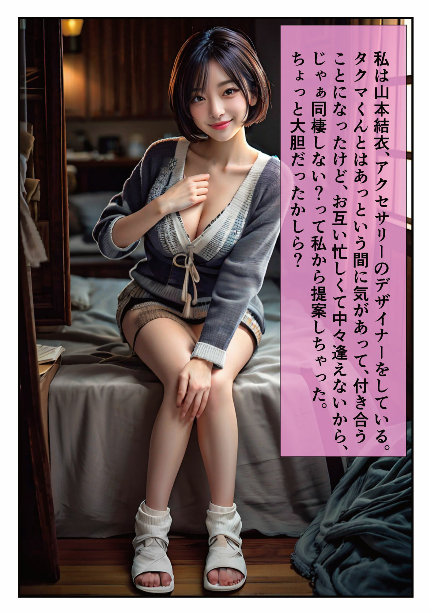 サンプル画像1:同棲始めたら彼女がずっと下着姿なので、手料理と一緒に食べ ちゃう事にした話。(Digi  Girls  Club) [d_367137]