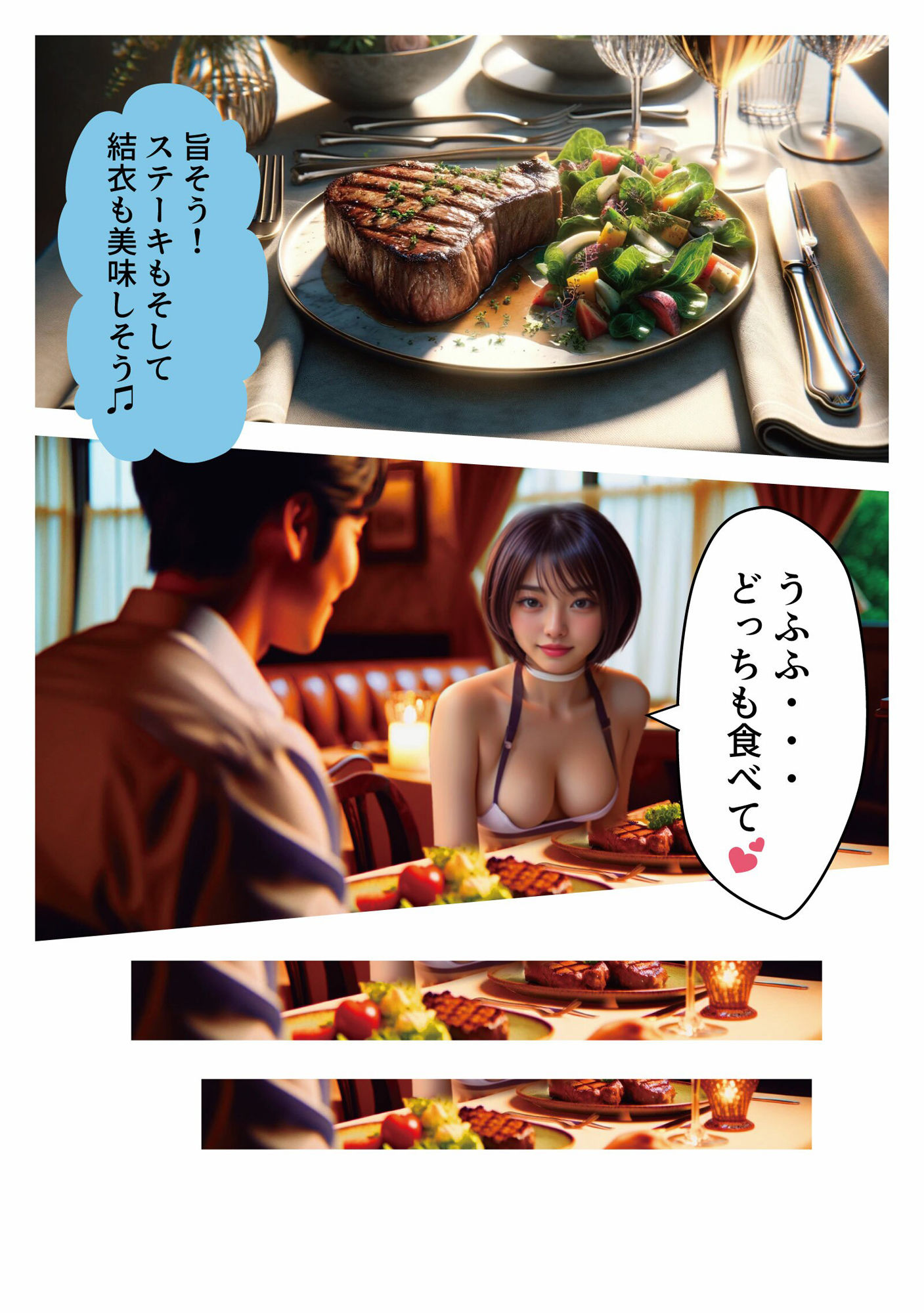 サンプル画像5:同棲始めたら彼女がずっと下着姿なので、手料理と一緒に食べ ちゃう事にした話。(Digi  Girls  Club) [d_367137]