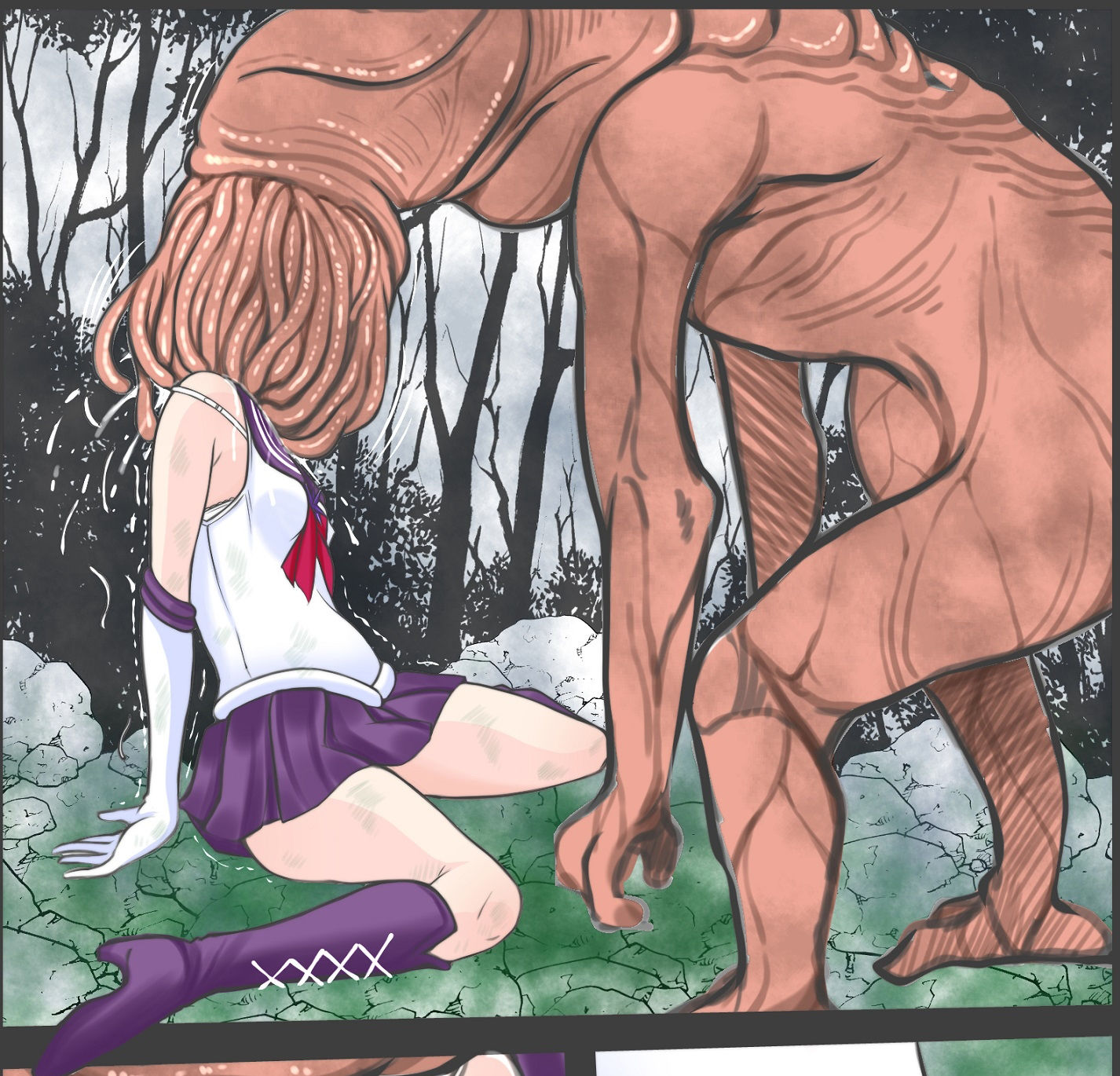 サンプル画像4:淫獣と戦うも寄生虫を大量に飲まされ敗北し捕食されるサーラ●サターン(宵星ヒカリ) [d_368774]