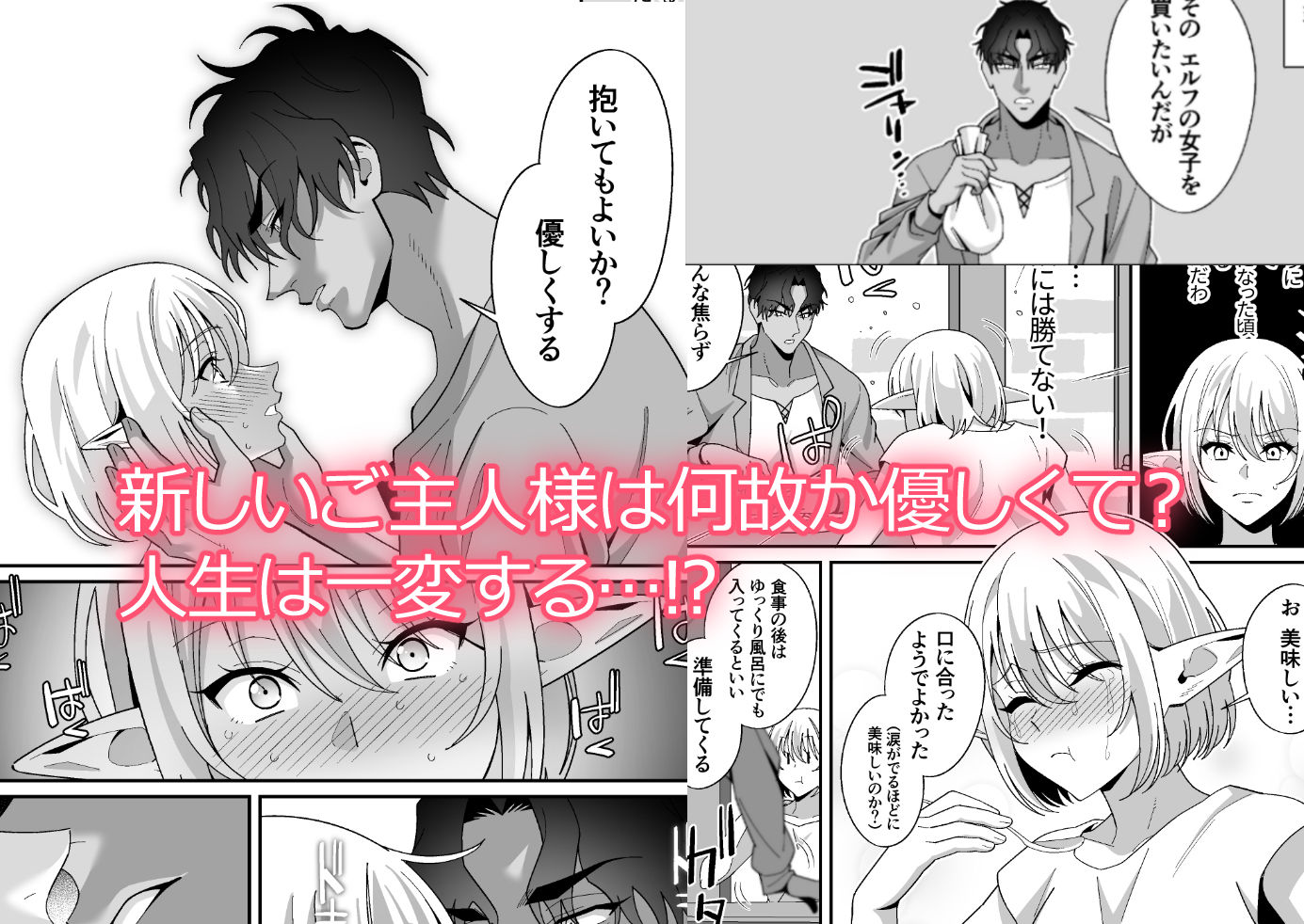 サンプル画像3:性奴●として買われたはずなのに愛されすぎて超幸せです 〜不感症エルフが快楽堕ちするまで〜(にゃんこたつ) [d_368942]