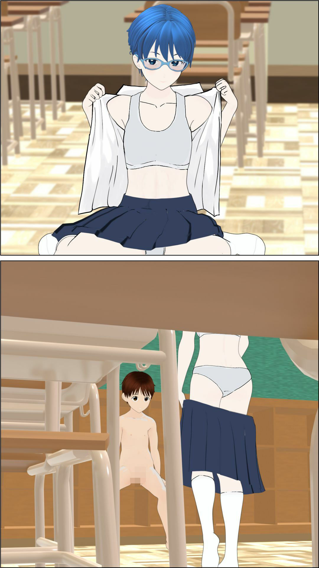 サンプル画像4:クラスメイトの岳さんはチンコ見たガール(盛悶市性学推進課) [d_373808]