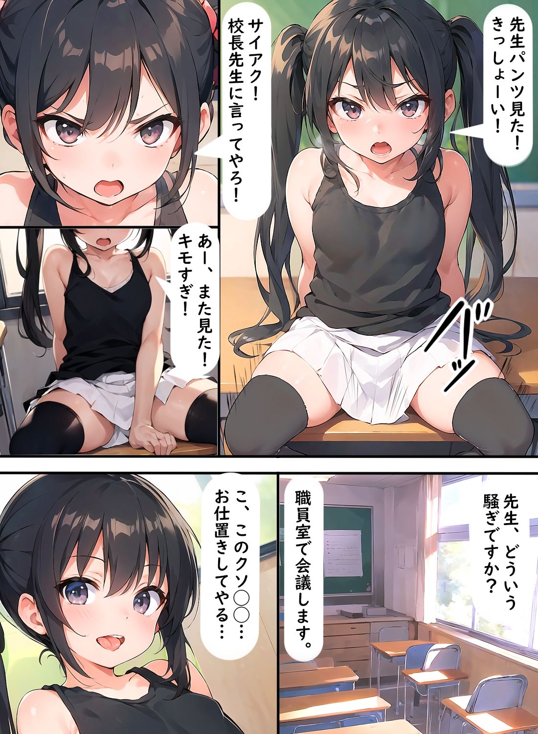 サンプル画像2:ナマイキツインテ娘をアプリで操作してやった(AI漫画創作倶楽部) [d_378425]