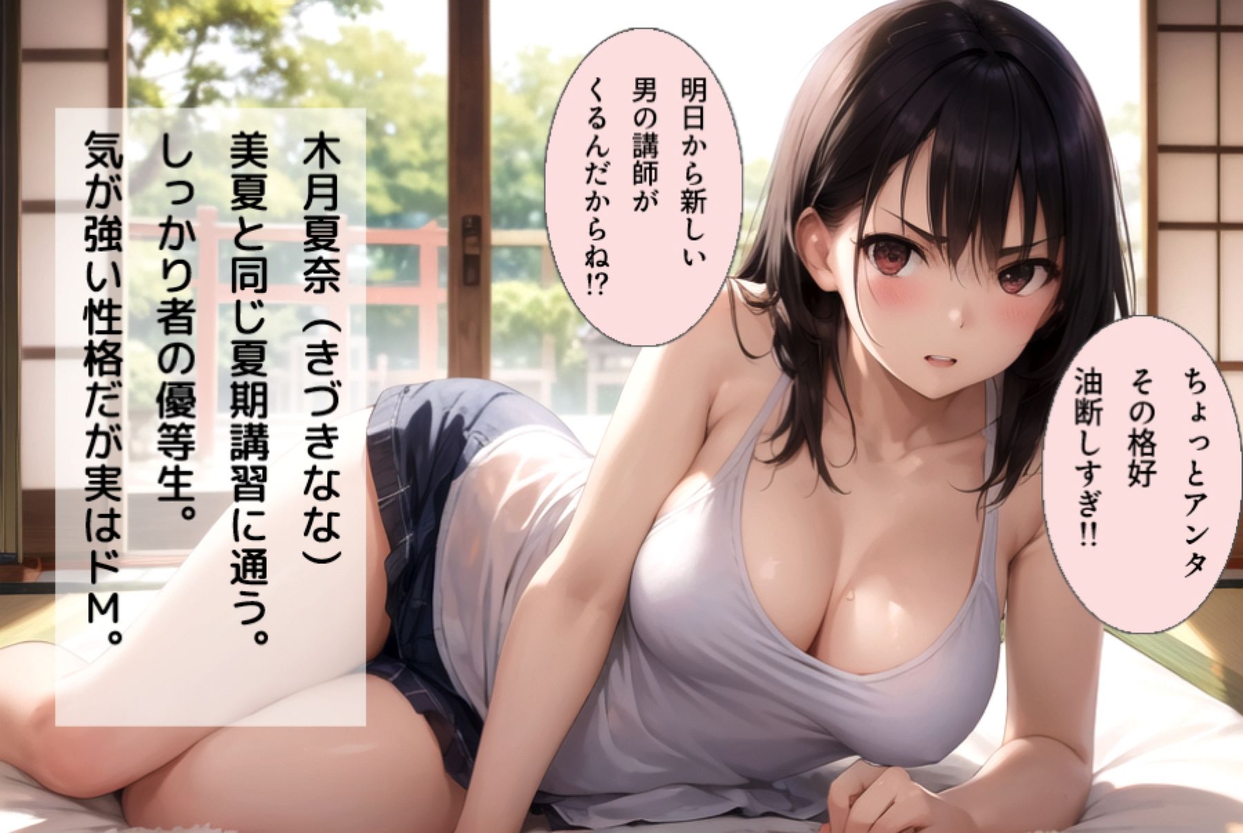 サンプル画像4:ふたつの夏 〜君と僕の30日〜 ＜合冊版＞ 制服＆巫女styleおまけイラスト付き(剥いた棘) [d_379055]