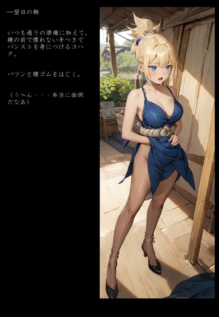 サンプル画像2:コハクのパンスト美脚でイキたい！極度のパンストフェチおやじに汚されるパンティーストッキング(p-force) [d_380860]