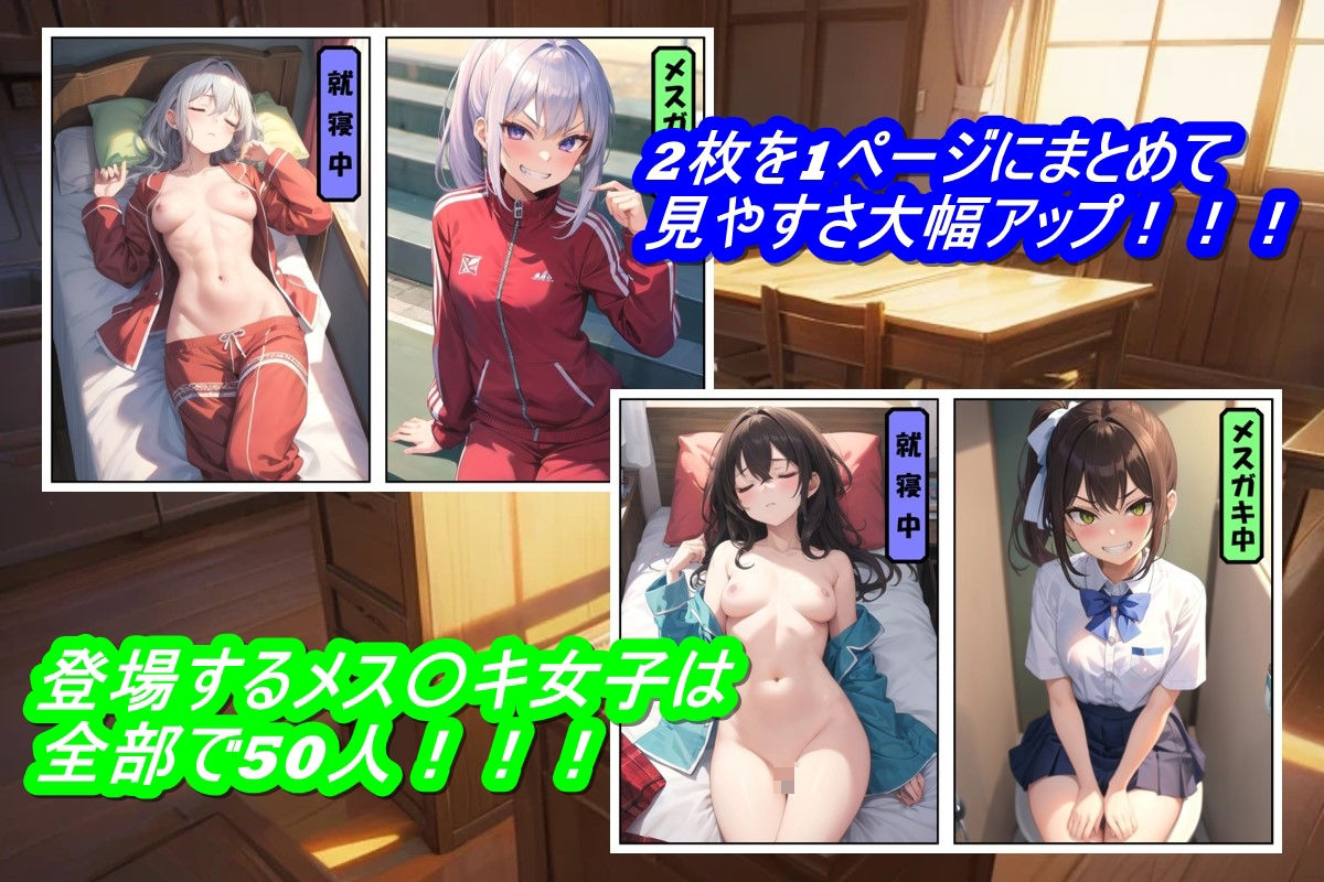 サンプル画像1:【2コマ漫画】どんなに生意気なメス〇キ女子でも寝ているときの寝顔は天使(くまとねこ屋) [d_381325]