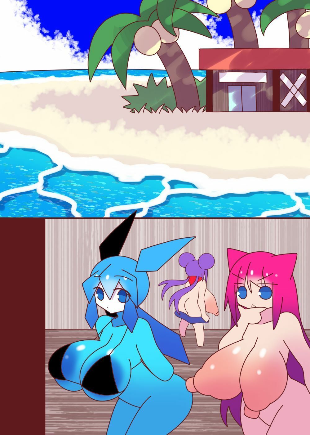 サンプル画像1:母乳猫娘PUSSYサマースペシャル母乳だ！SEXだ！！合体だ！！！(みるく☆さんきゅー) [d_382512]