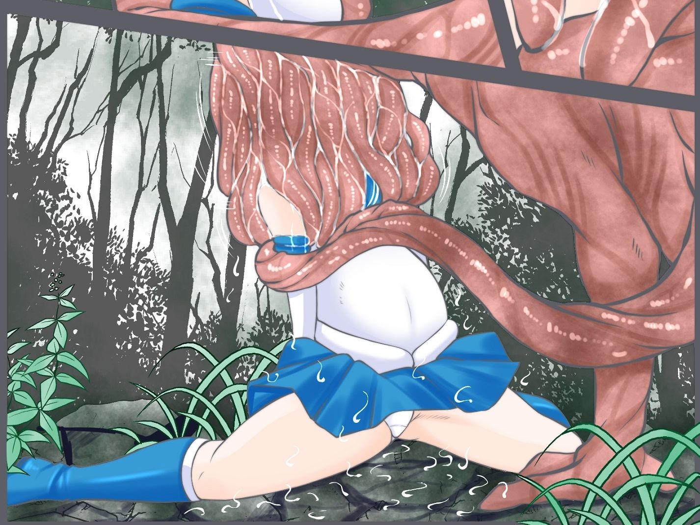 サンプル画像4:淫獣と戦うも寄生虫を大量に飲まされ敗北し捕食されるセーラ●マーキュリー(宵星ヒカリ) [d_385691]