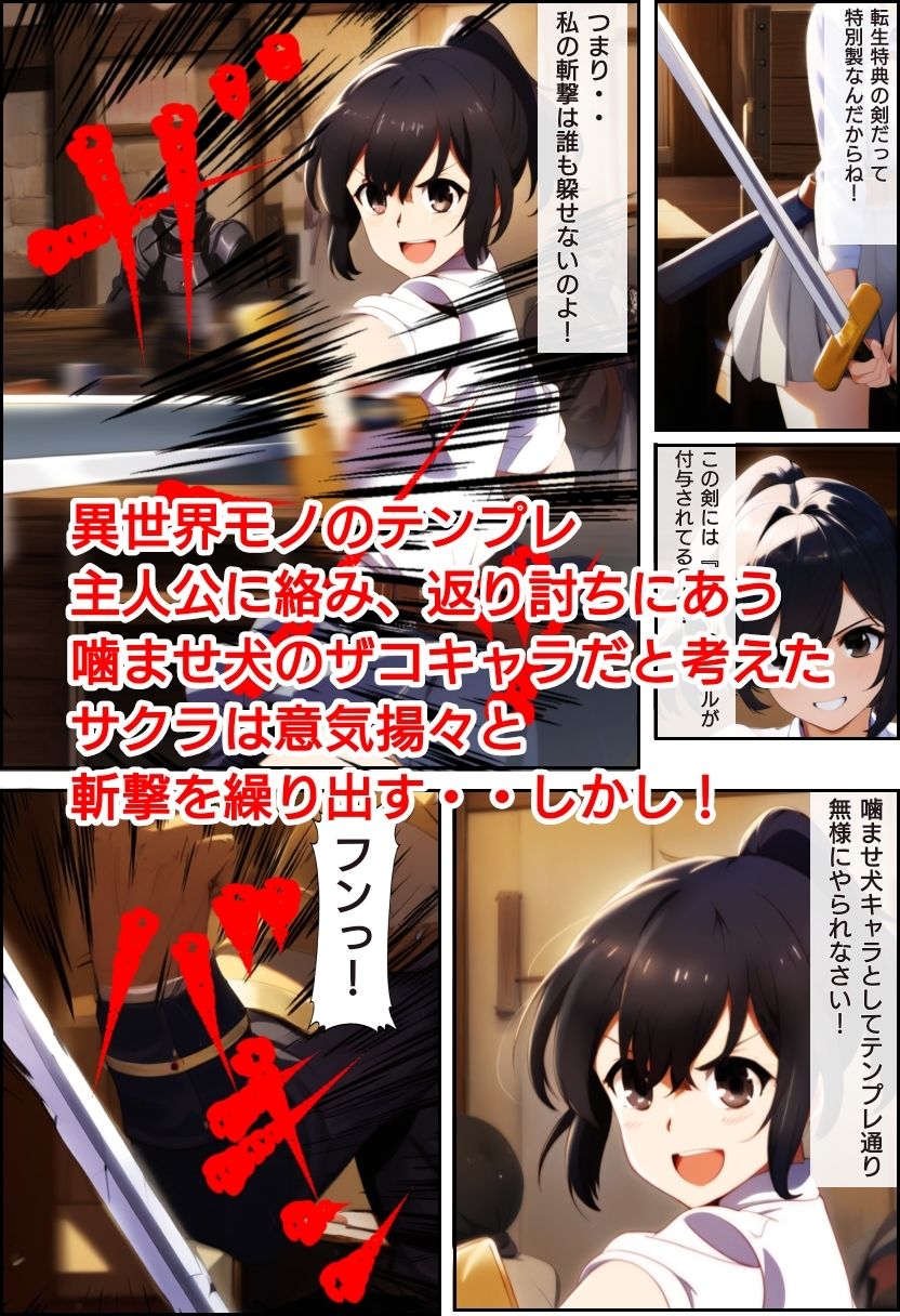 サンプル画像3:噛ませ犬キャラに屈服する異世界転生JK(ハードエロヒロ) [d_386799]