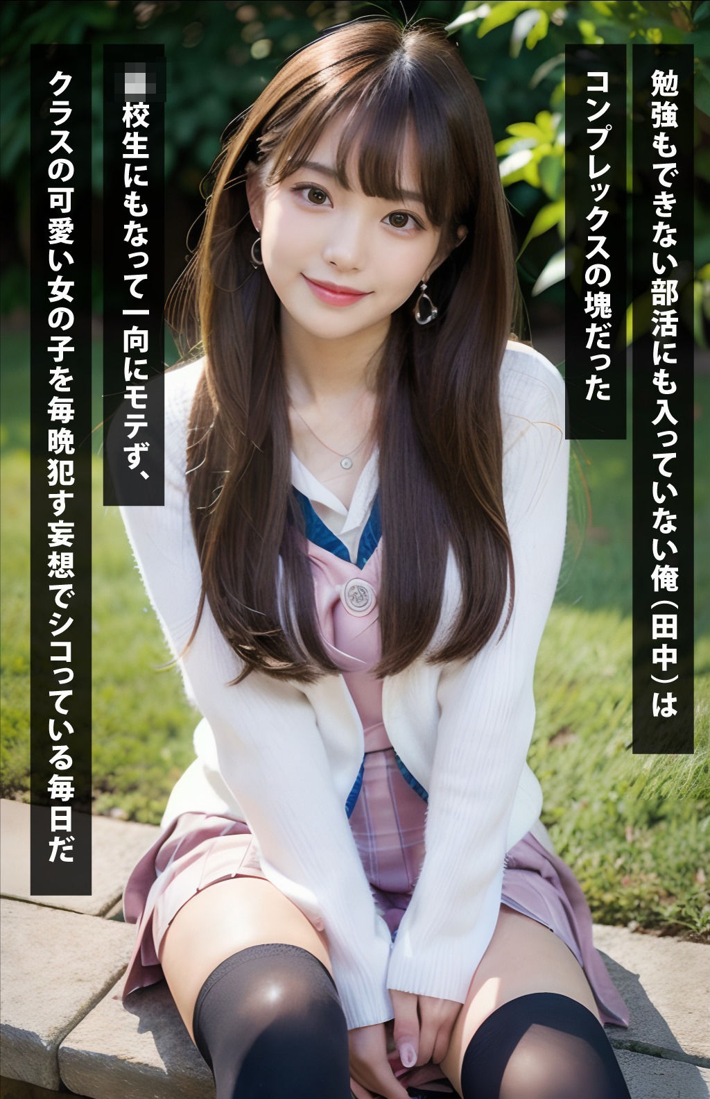 サンプル画像1:学校へ行こう！(AIコスプレ美女) [d_387424]