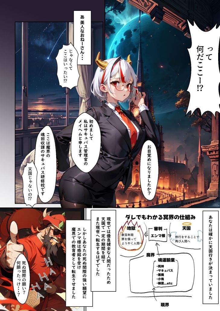 サンプル画像3:転生したらサキュバス教育官に！？(今日はこれでいいかな) [d_388634]