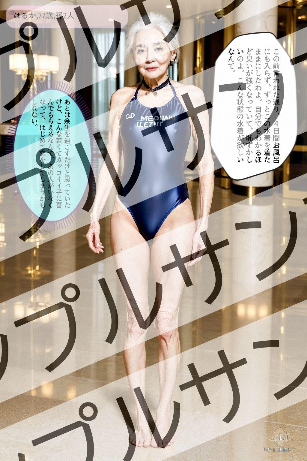 サンプル画像1:おばあちゃんのスクール水着 vol.1 – Old woman’s school swimsuit vol.1 -(あらぶるま18＋（熟女専門）) [d_389127]