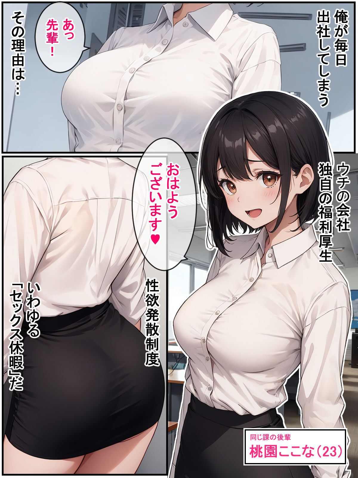 サンプル画像4:「セックス休暇」を取得して会社の後輩・同僚とヤリまくった結果(デリカリカ) [d_392036]