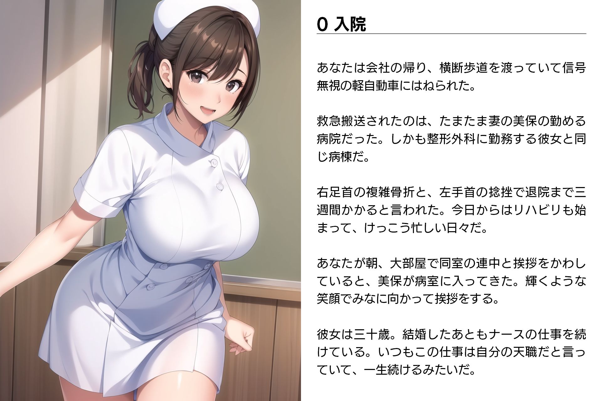 サンプル画像4:ネトラレ看護師妻・美保〜妻は病院のアイドルだった（性的な意味で）（CGノベル/NTR）(獨去書房NTR) [d_392196]
